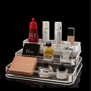 Sleek clear 3 tier perfume  display rack Organizer